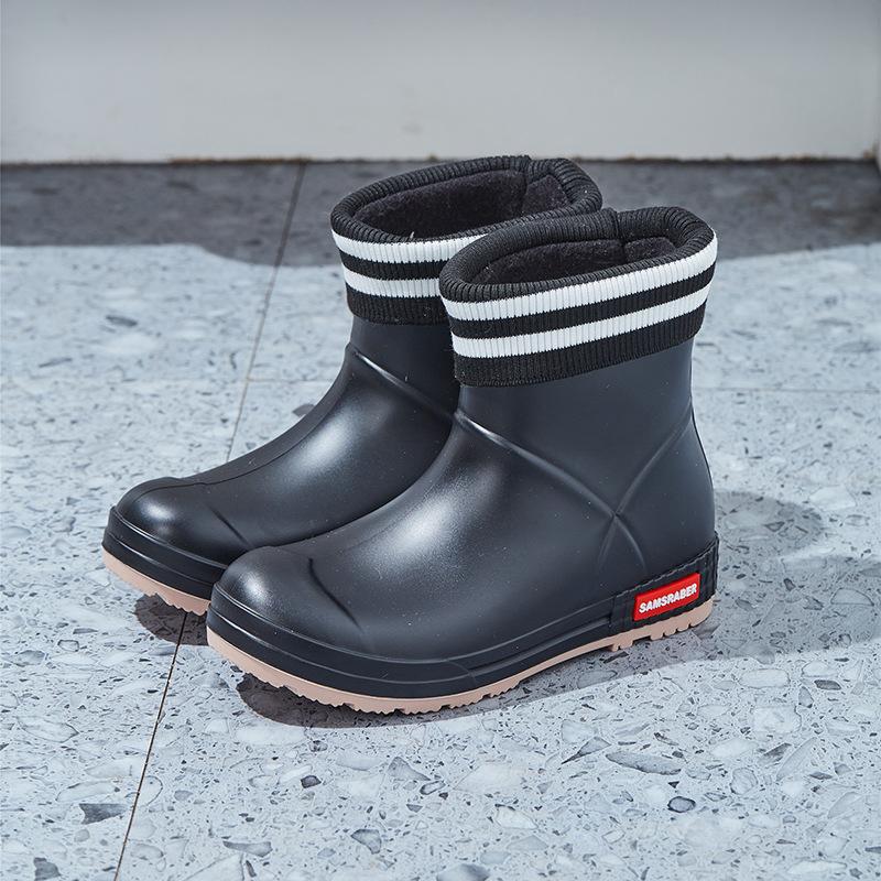 Fashion versatile couple waterproof rain shoes men and women outdoor non-slip wear-resistant water shoes fishing camping sea rubber shoes