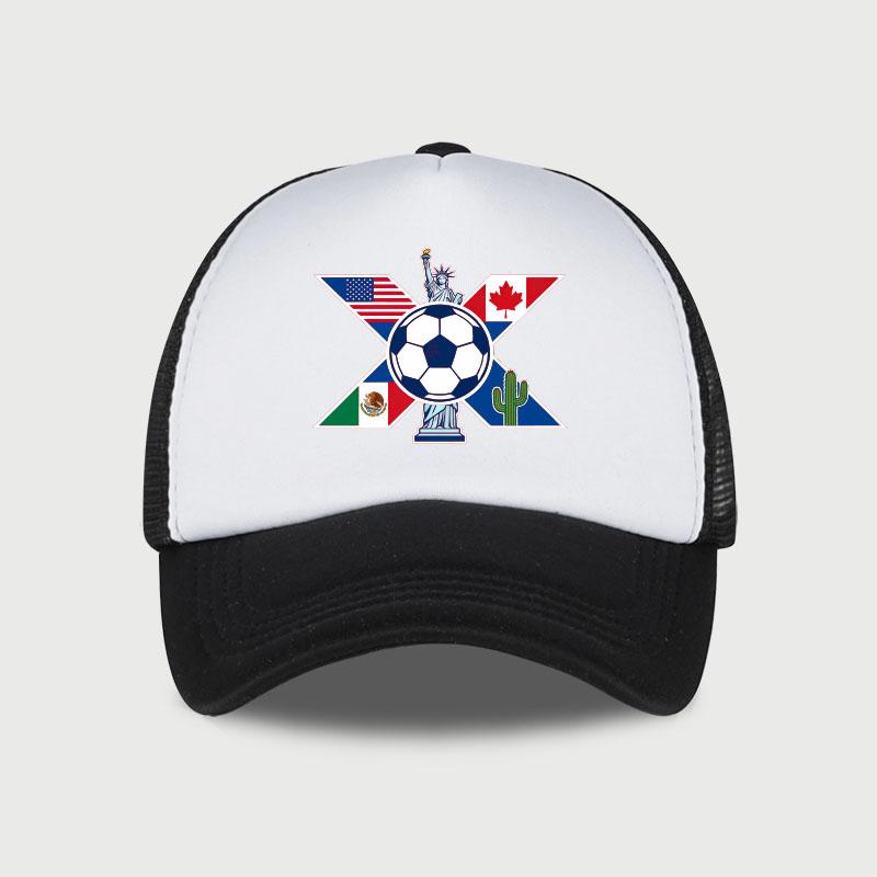 Football-Printed Mesh Cap Lightweight, Breathable, Adjustable Sporty Style Unisex Football Events Gift For Football Enthusiasts