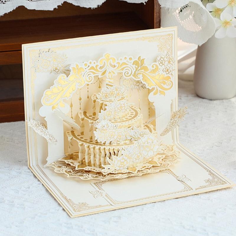 Artistic 3D Birthday Greeting Card Artistic Birthday Card Beautiful Celebration Card Suitable for Parties Birthday Use
