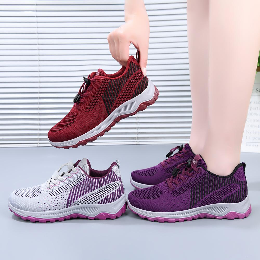 Changfengshu Women's Shoe Processing Customization New Mesh Casual Shoes Soft Sole Comfortable Single Shoes Daily Versatile Mother Shoes