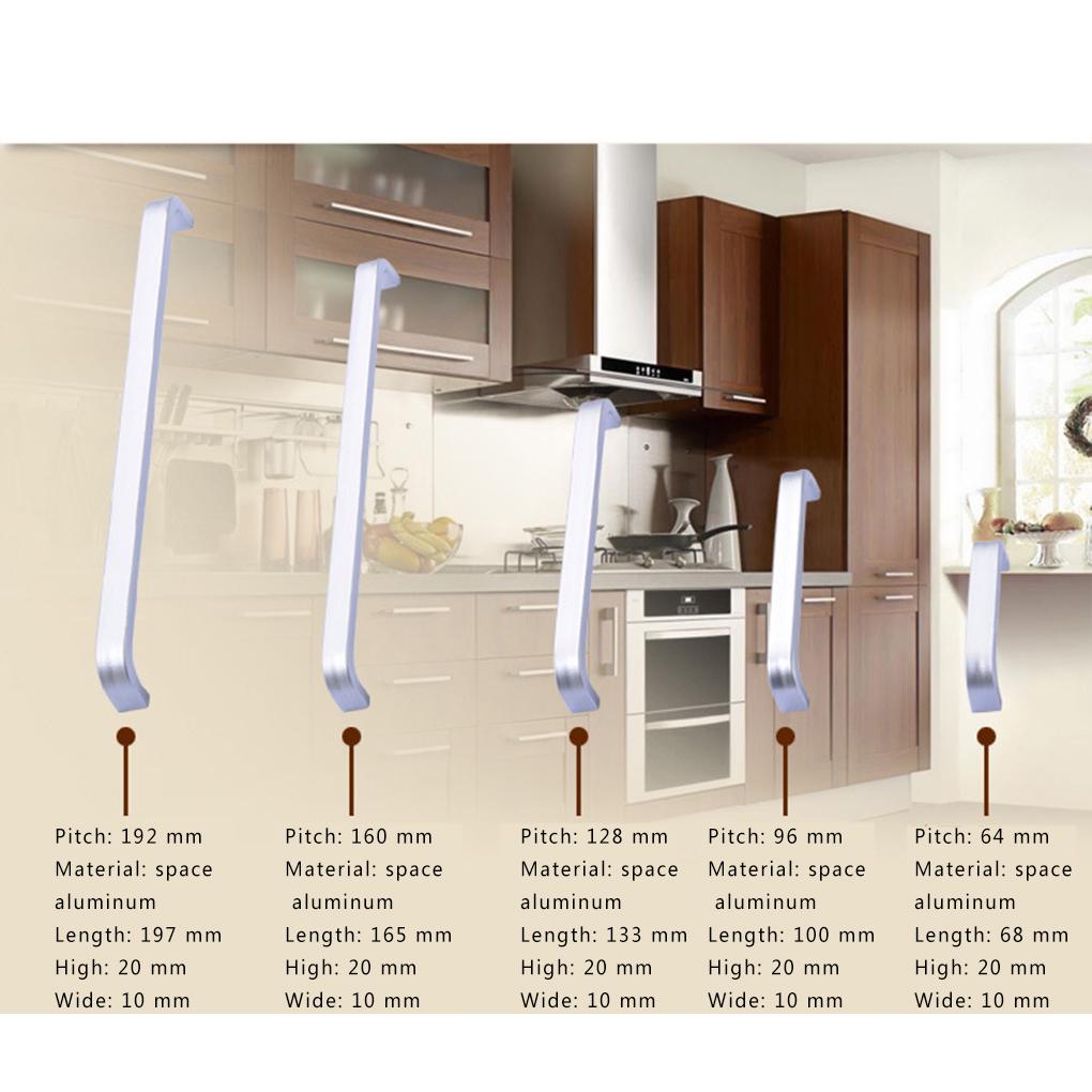 2Pcs Kitchen Handles Stainless Steel Hollow Tube Bar Cabinet Drawer Pull Knobs