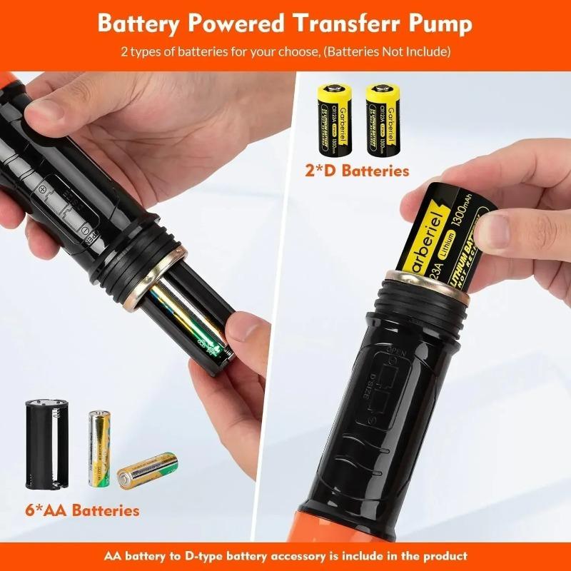 Electric Oil Pump Liquid Transfer Pump Powered Fuel Transfer Pump Outdoor Vehicle Fuel Gas Transfer Suction Pumps Accessories