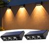 Solar-Powered Outdoor Waterproof Fence Lights, Garden Lights, Automatic OnOff, 3 Solar LEDs, Ultra-Bright, IP65 Rating, Easy Installation, Suitable