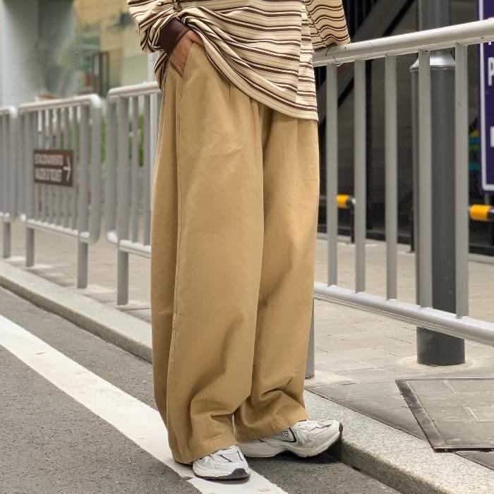 2025 Spring/Autumn Harajuku Wide-Leg Cotton Streetwear Trousers