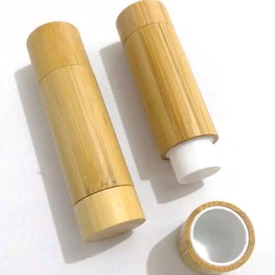 1Pc 5g Bamboo Empty Lip Gross Container Lipstick Tube DIY Container Lip Balm Tubes Natural Bamboo Lipstick Tube