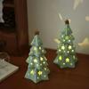 Ceramic Atmosphere Light Cute Projector Lamp Micro Landscape Model Christmas Tree Statue  Kids