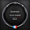 1Pcs Leather Carbon Fiber Car Steering Wheel Cover Emblem Accessories For Lexus NX200T ES250 ES300 ES350 RX350 RX400 GX300 IS300