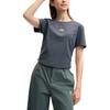 Fila Lifestyle Soft Stretch Ribbed Fox Soft Skin Breathable Trendy Minimalist Knitted Short Sleeve T-Shirt Women T-Shirts F11W529120FDY