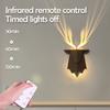 Deer Night Light with Remote Control Rechargeable Antler Wall Lamp 3 Brightness Level Nightlights For Christmas Decorations