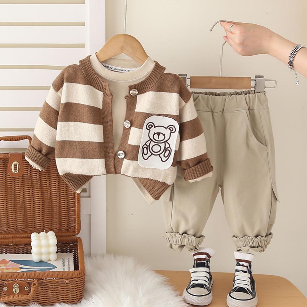 Kids Casual Long-Sleeve Set, Comfortable Daily Wear Outfits