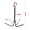 Multifunctional 4 Claw Grappling Hook Stainless Steel Rustproof Boat Anchor For Outdoor Adventures