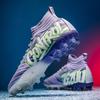 High-top football shoes, artificial turf AG spikes, leather feet, boys and girls, student training sneakers