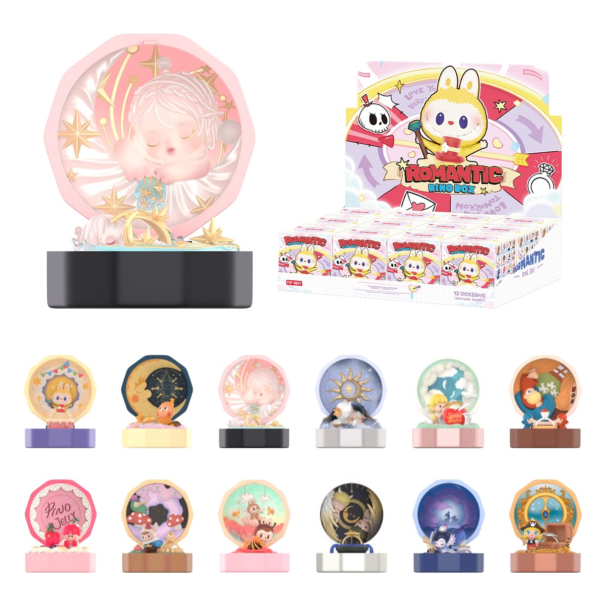 

POP MART Romantic Ring Box Series 4 Scene Set [Assorted Box 12 Pieces] Pop Mart Gachapon Blind Romantic Ring Box Series 4 Scene Set Birthday Gift