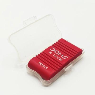 Doms M-Tech Eraser with Protective Case | Low-Dust | PVC-Free | 1 Pc | Assorted Color