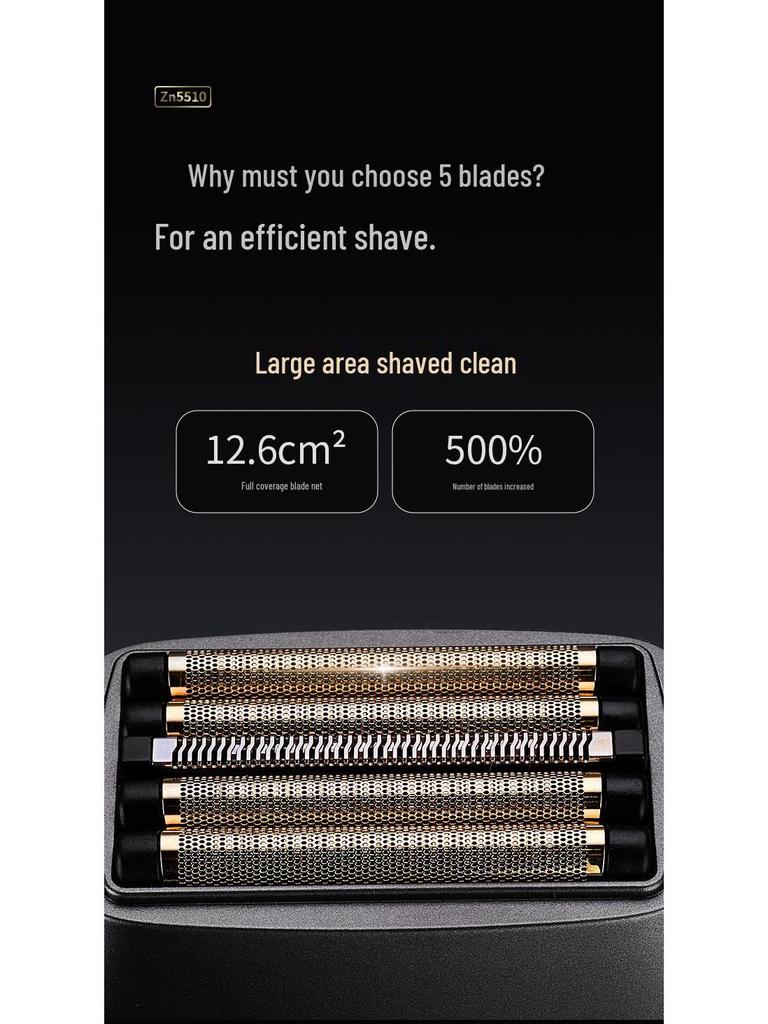 Magnetic Levitation Rechargeable Shaver with Digital Display - Washable Electric Razor for Men