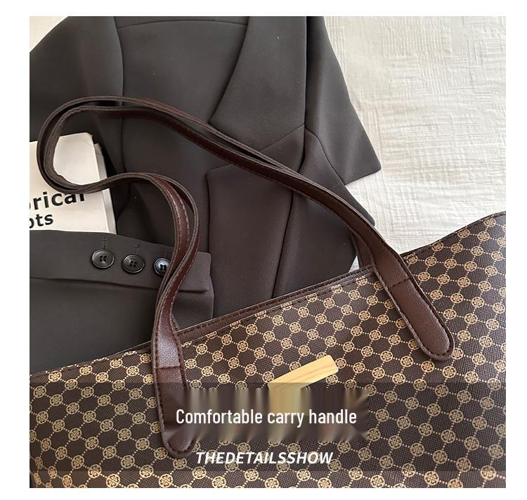 2025 Women's Large Capacity Vintage PU Tote Shoulder Bag