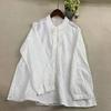 1116 Spring New Women's Shirt Embroidery Japanese Loose Shirt Casual Small Fresh Sweet Cotton and Linen Long Sleeve Age Reduction