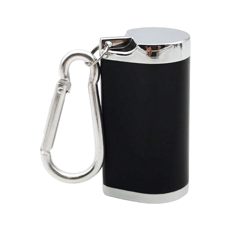Mini Ashtray Sealed Dustproof Pocket Size Holder for Outdoor Travel Car Use Aluminum Alloy Container for Camping
