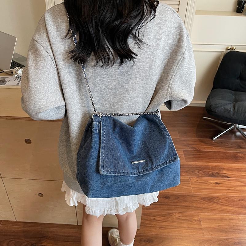 Denim Bag Chains Crossbody Bag Women's Shoulder Bag