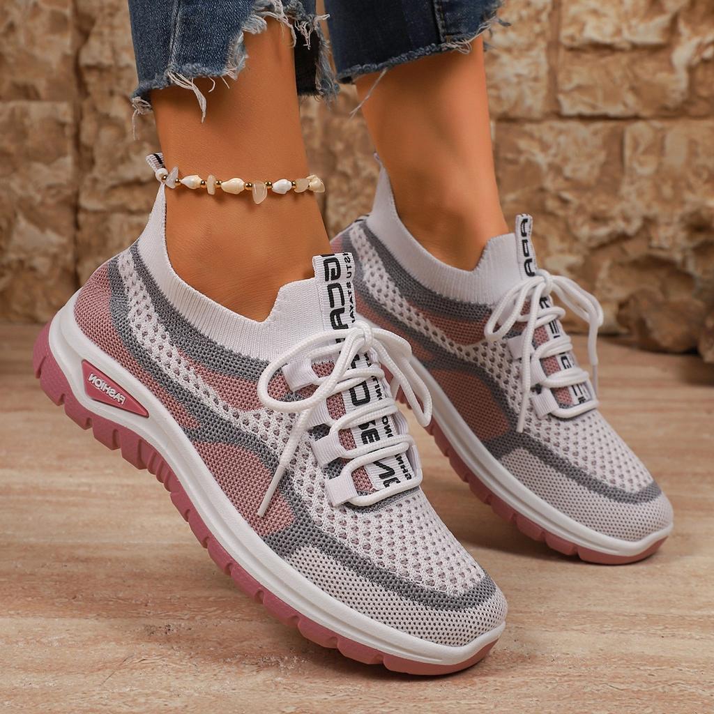 Fashionable Shallow Lace Up Vulcanized Shoes For Spring And Autumn New Round Toe Comfortable Casual Sports Shoes For Women