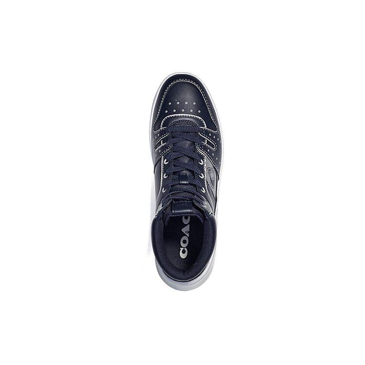 COACH CitySole Leather High top Stylish Skateboarding Shoes Men's Dark Blue CA361-UEK