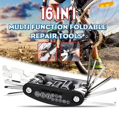 16-in-1 Multi-functional Bicycle Tool Hexagonal Screwdriver Socket Wrench Portable Folding Multi Purpose Tool For Bike Owne I1L3
