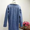 Winter Thicken Long Lamb Velvet Denim Trench Coat Winter Long Trench Coats for Women Single Breasted Designed Denim Coats