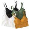 Eleganter Lässiger Stilvoller Weste Großer U-förmiger Schönheitsrücken Kleines Camisole Bauch Tanktop Damen Sommer Innenunterteil Außenkleidung Brustpolster Unterwäsche