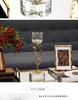 European Style Light Luxury Candle Holder, Crystal Glass, Copper, Marble, Retro, Home, Romantic Dining Table
