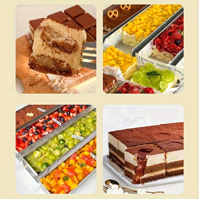 Aluminium Rectangular Tiramisu Cake Pan with Stable Base - Suitable for Tiramisu,Cheesecake and Mousse Cake - Kitchen Essentials