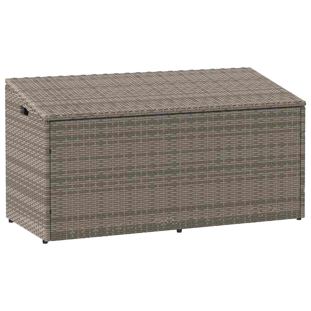 Garden Storage Box Grey 110 X 50 X 58 Cm Poly Rattan