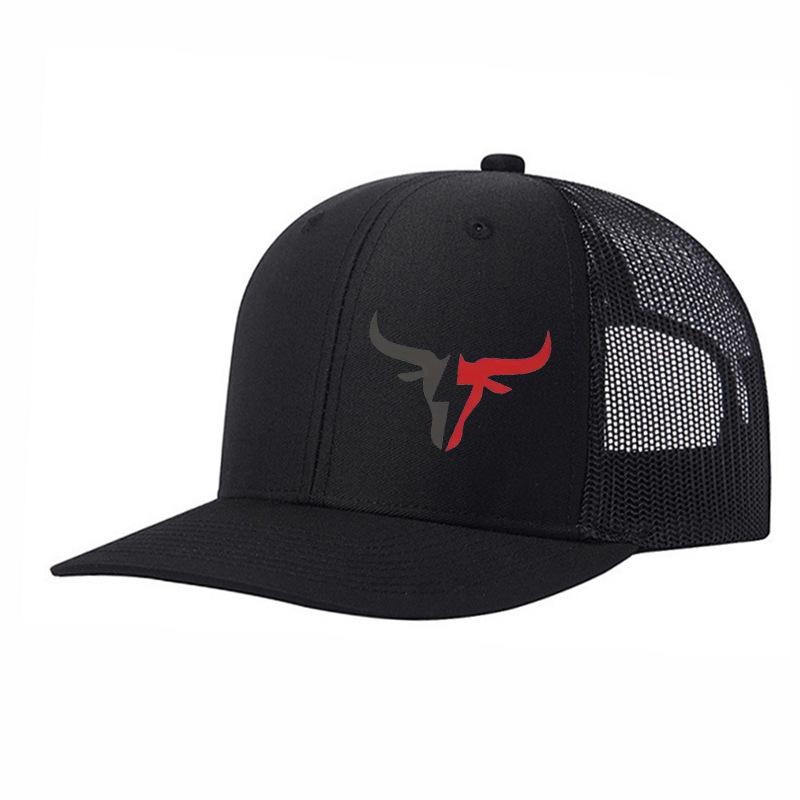 

Весна Лето Новая шляпа-сетка с принтом головы быка, солнцезащитная, Европа Мода Хип-хоп Тракерская кепка Регулируемая Уличные танцы Бейсболка 54-61CM белый