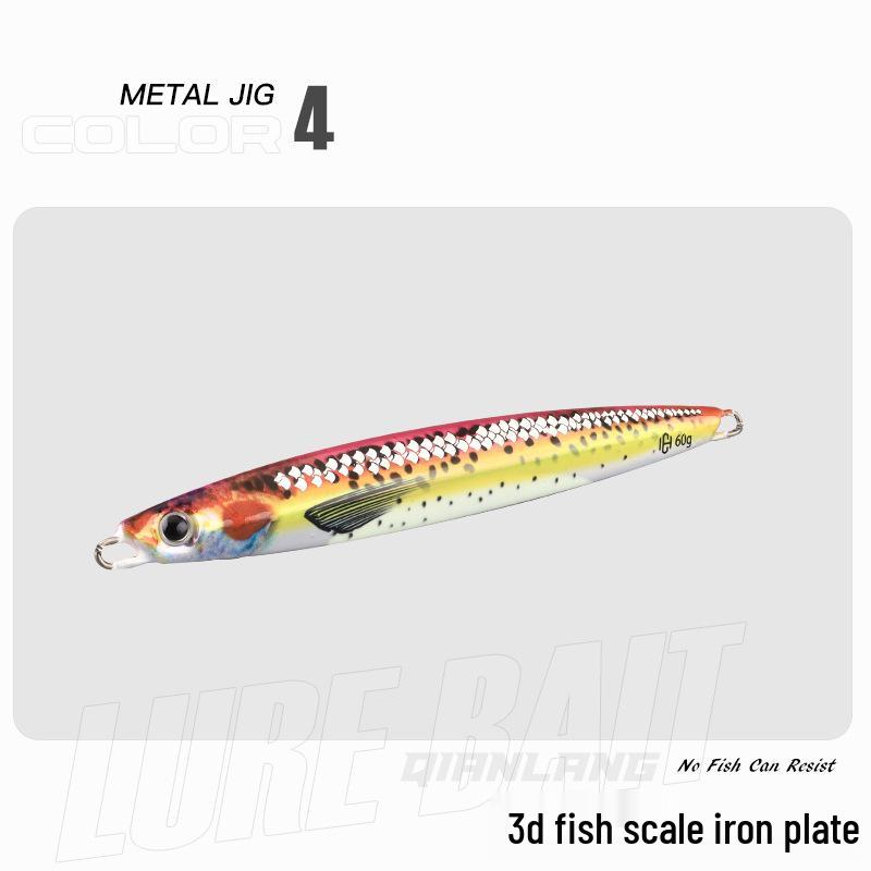 

3D Люмінесцентний Швидко Потопаючий Металевий Джиг для Морської Риболовлі: Ідеально для скумбрії та королівської риби 40g