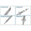 TS100 Soldering Iron Tips 7 Types Portable Mini Soldering Iron Tips Stainless Steel Replacement for TS100 Soldering Iron TS-KU, TS-B2, TS-D24,