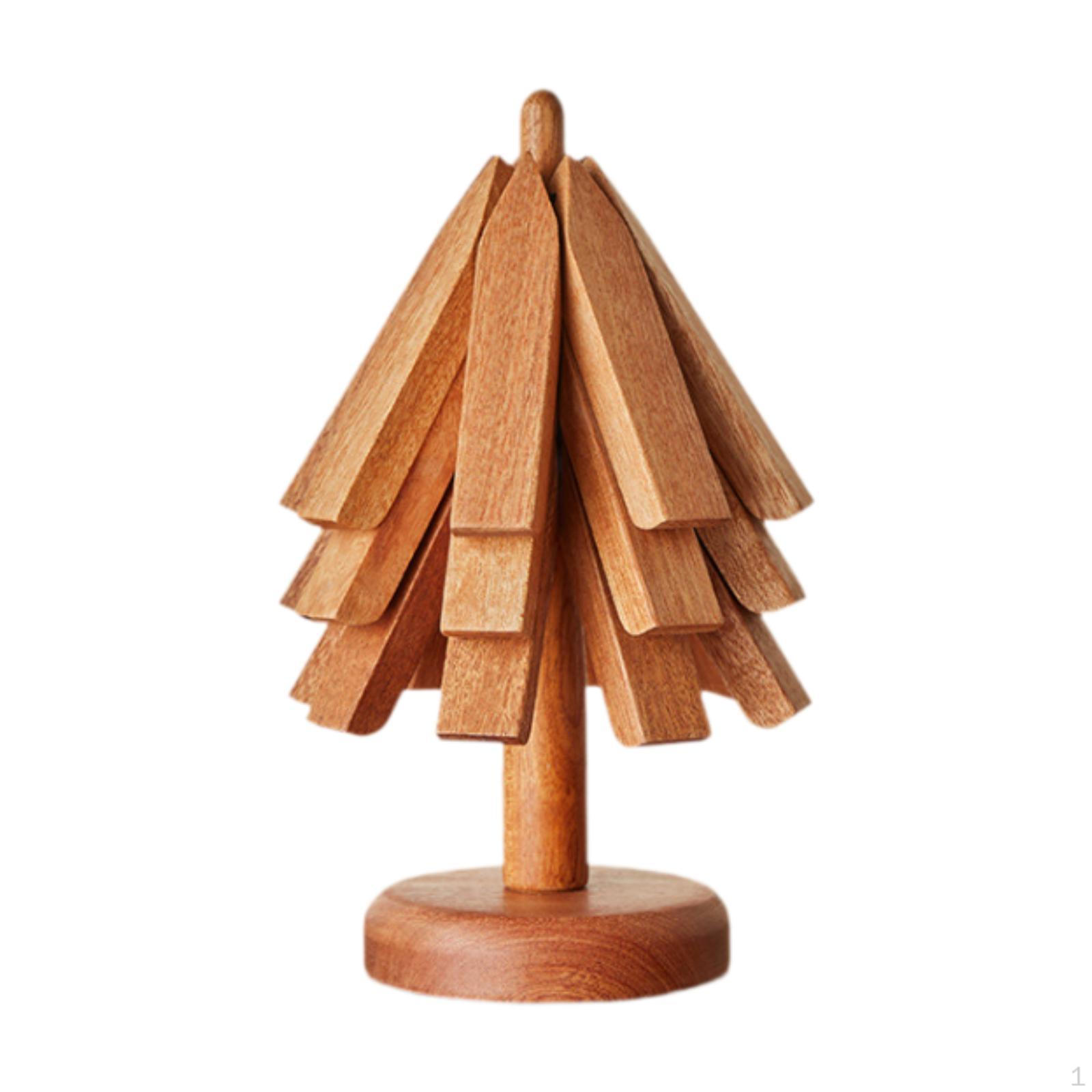 

Экологичные деревянные подставки для стола, набор для кастрюль и столовых приборов 3pcs rosewood