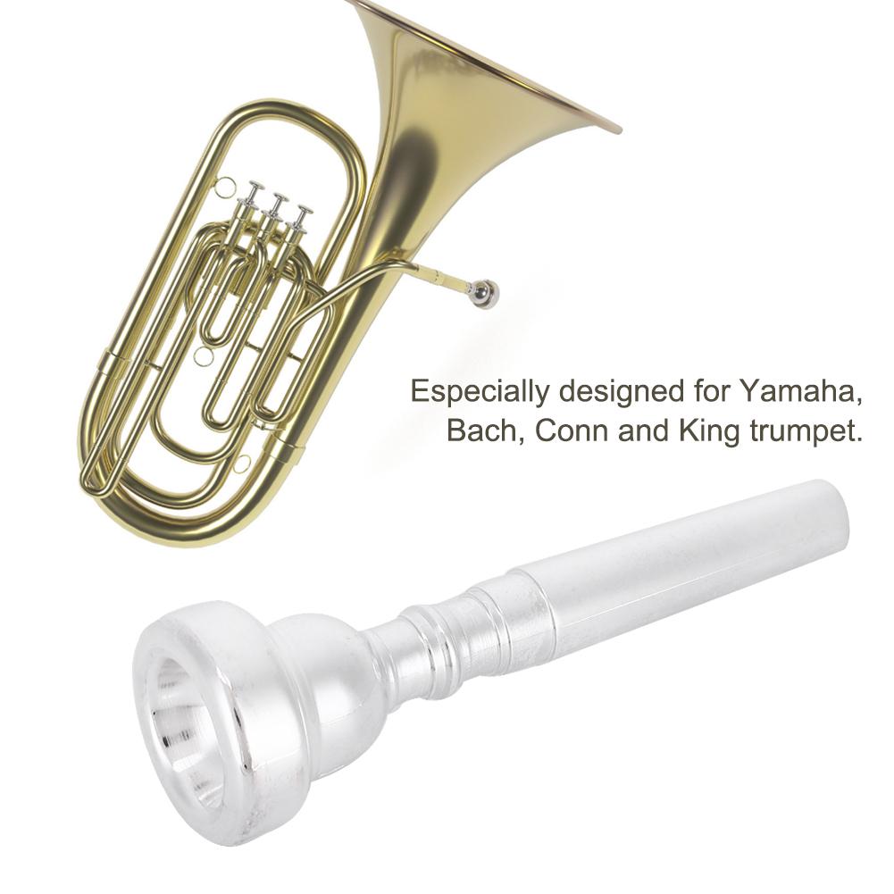 Trumpet Mouthpiece 7C Musical Instruments Accessory for Yamaha Bach Conn KingSilver