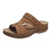 South East Asia new slope heel open-toed fish mouth slippers women's retro hollow thick-bottomed beach sandals