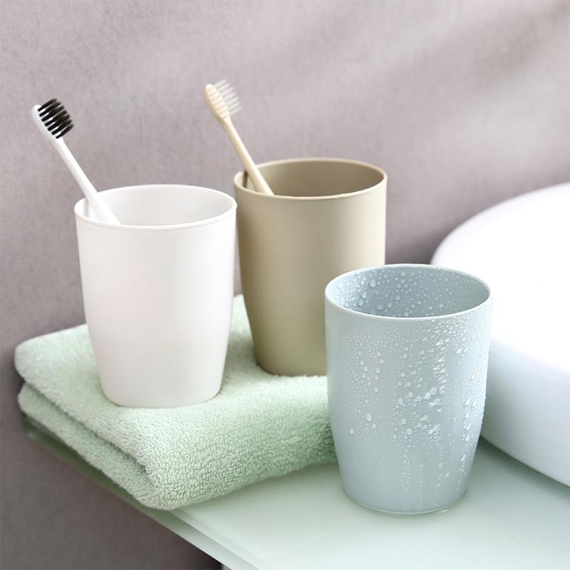 Bicchieri da Bagno in Plastica Tazza per Collutorio Tazza per Caffè Tè Acqua Casa Viaggio Semplice Monocolore Portaspazzolino Bicchieri da Bevanda