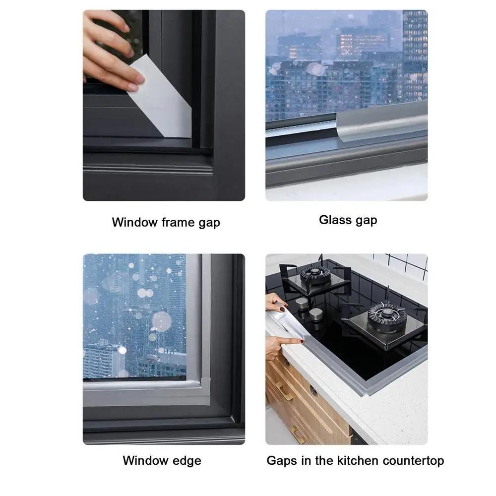 1PC 5/10/20m Window Sealing Tape Self Adhesive Seam Sealing Strip Strong Dustproof Waterproof Duct Tape Door Weather Stripping
