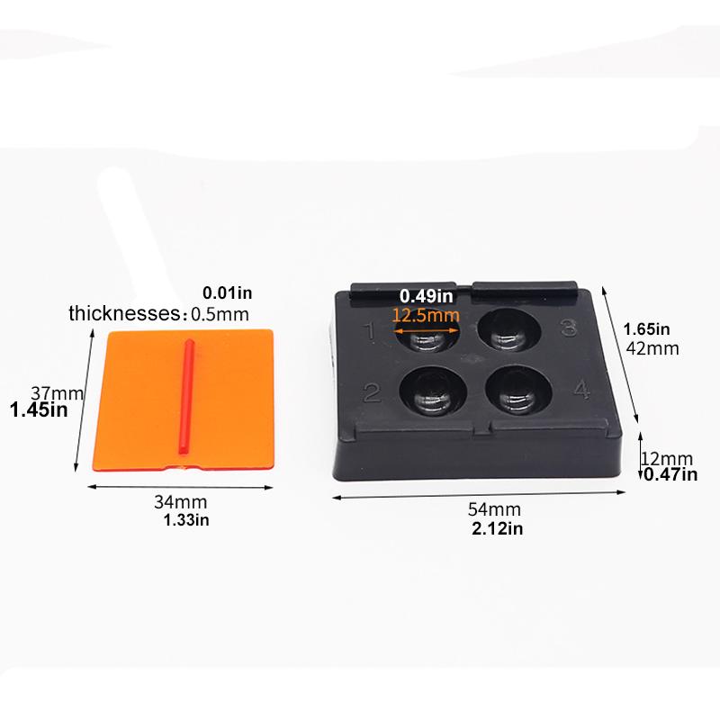 1pc 4holes Dental Resin Shade Light Box Composite Protector Veneer Storage Box Denture Teeth Patch Shading Organizer Tool