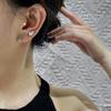 S925 silber überzogene stud gitarre hinweis stud weibliche nette mode einfache kleine asymmetrische persönlichkeit gezeiten ohrringe Neue Jahr