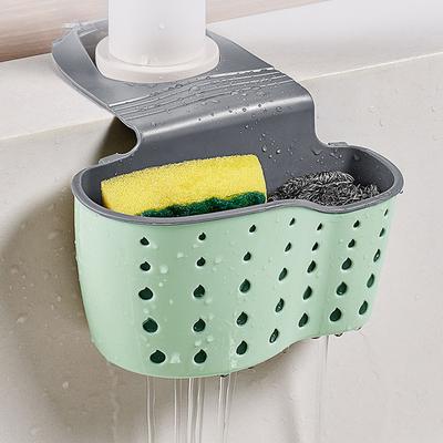 Abtropfkorb Küchenspüle Regal Organizer Doppelschichtig Hängend Seife Schwamm Aufbewahrungshalter Zubehör Silikon Abtropfgestell Korb Zubehör