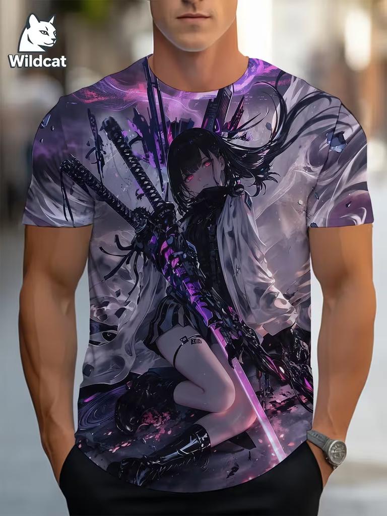 Men's Retro 3D Graphic Print T-Shirt - Perfect for Daily Wear and Vacation