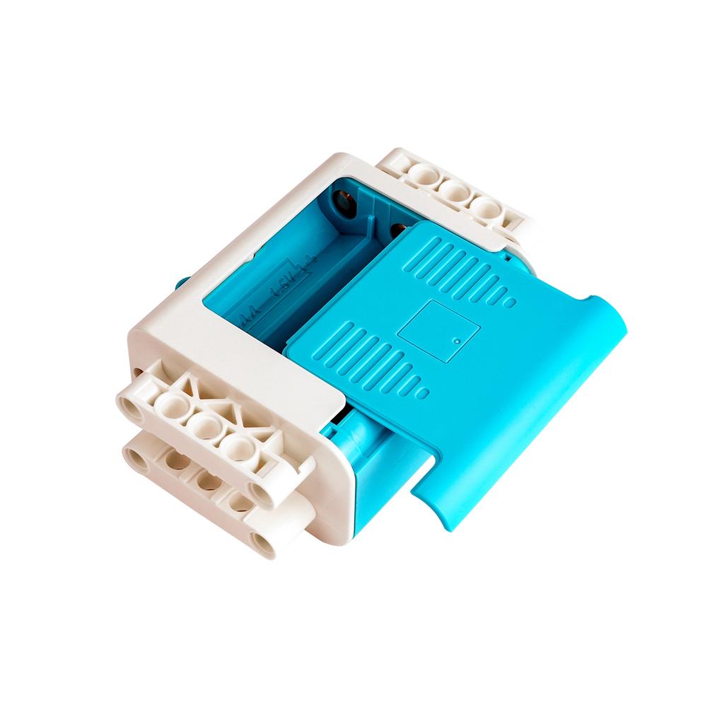 MOC Rechargeable Battery Box with Multi-Function Speed Controller for AA/AAA/Lithium - Compatible with Technical Building Blocks