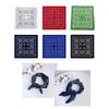 Cashew Flower Bandana Knitted Hair Kerchief Multi-Purpose Head Wrap Hiphop Square Turban for Hot Girls Photo Props