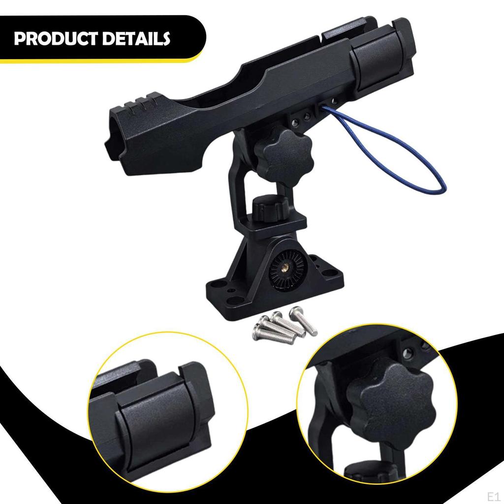 Boat Fishing Rod Holder, Side Mount Easy Installation Support Fixer, Pole Holder for Canoe,