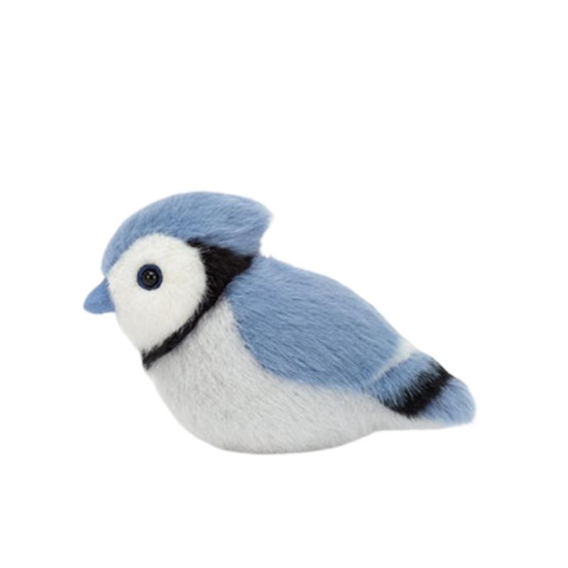 Jellycat Bird Series Animal Bodlein Crest Blue Jay Soothing Blue Doll Plush Doll 10cm High