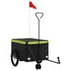 VidaXL Remorque de vélo noir et vert 45 kg fer 94116