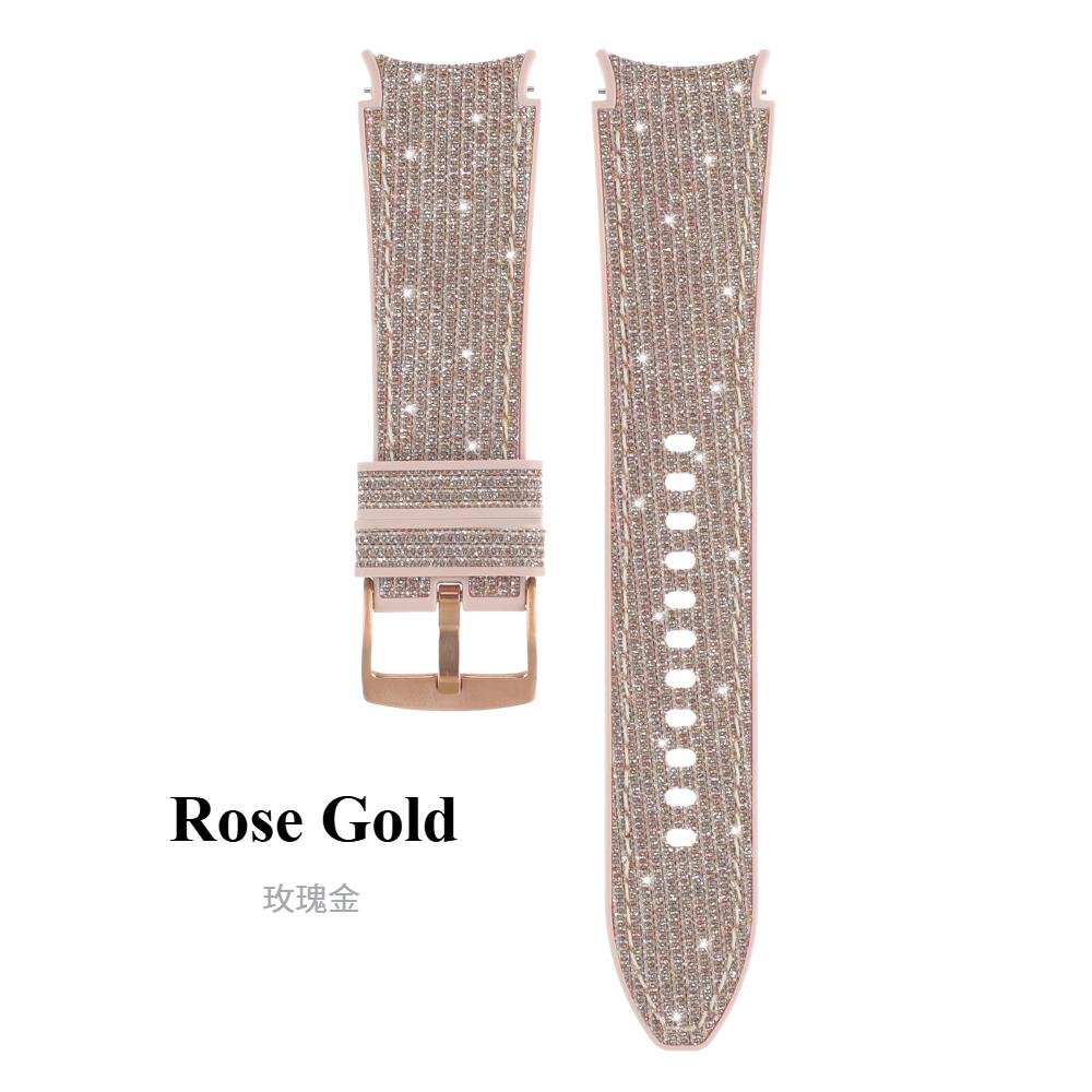 No Gaps Band For Samsung Galaxy Watch 7 40mm/44mm Glitter Gradient Color Bracelet Galaxy Watch7 FE 6 4 Classic/5 Pro 45mm 43mm 46/47mm Silicone Strap