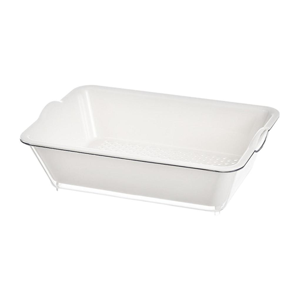 Drain Basin and Basket, Pasta Strainer, Colander Bowl Set for Spaghetti Vegetables Cleaning